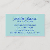 ターコイズアーティストファインアート画家ドリップ絵を描 名刺 (裏面)