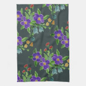 ターコイズアートフローラ キッチンタオル (縦)