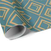 ターコイズアールデコ ラッピングペーパー (ロールコーナー)