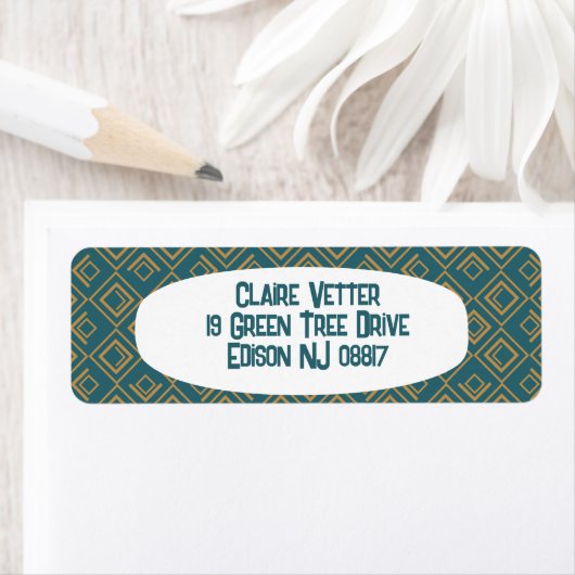 ターコイズアールデコ ラベル (インサイチュ)