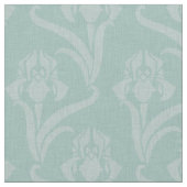 ターコイズアールヌーボーアイリス ファブリック (クローズアップ)