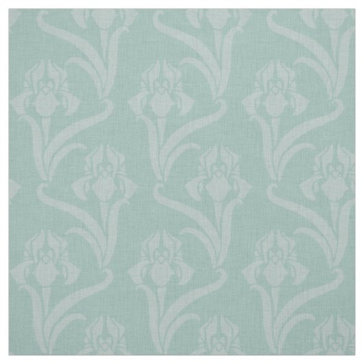 ターコイズアールヌーボーアイリス ファブリック (見本)