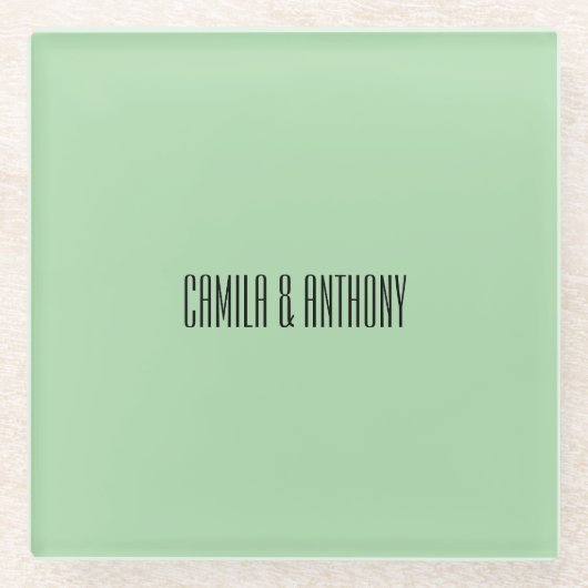 ターコイズイスラーム縁ど幾何結婚 ガラスコースター (正面)