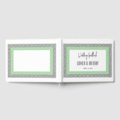 ターコイズイスラーム縁ど幾何結婚 ゲストブック (全面)