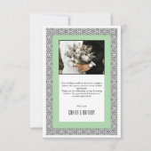 ターコイズイスラーム縁ど幾何結婚 サンキューカード (正面)