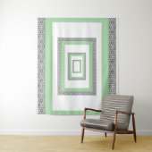 ターコイズイスラーム縁ど幾何結婚 タペストリー (インサイチュ)