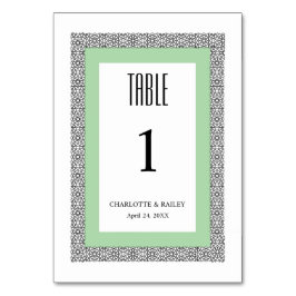 ターコイズイスラーム縁ど幾何結婚 テーブルナンバー