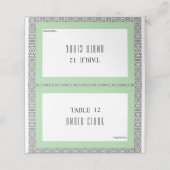 ターコイズイスラーム縁ど幾何結婚 プレイスカード (外部開封)