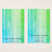 ターコイズイヤリングネックレスジュエリー表示カード (正面&裏面)