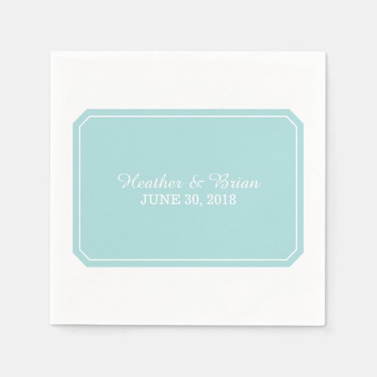 ターコイズイリーエレガント紙ナプキンス スタンダードカクテルナプキン (正面)