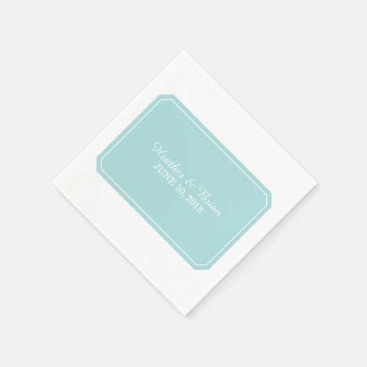 ターコイズイリーエレガント紙ナプキンス スタンダードカクテルナプキン (角)