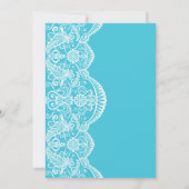 ターコイズインディアンレース婚約パーティ招待状 招待状 (裏面)