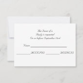 ターコイズウェスタンブーツウェディングRSVP 出欠カード (裏面)