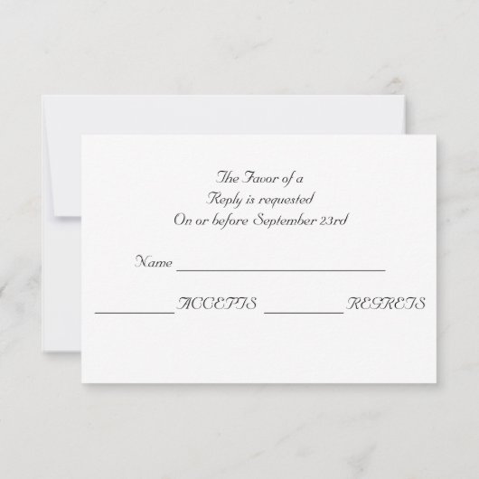 ターコイズウェスタンブーツウェディングRSVP 出欠カード (裏面)