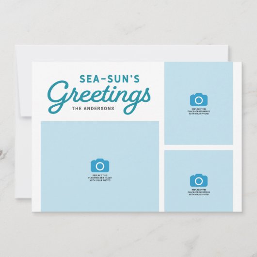 ターコイズウェーブシーサンの挨拶の写真 シーズンカード (正面)