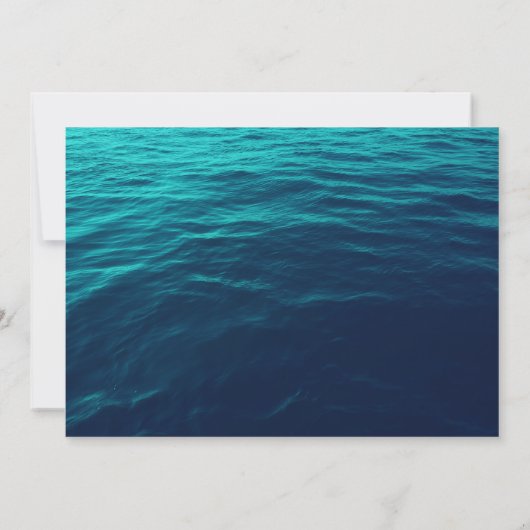 ターコイズウェーブ日付をジオメトリ保存 セーブザデート (裏面)