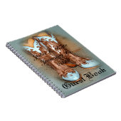 ターコイズウエスタンカウボーブーツノートブック ノートブック (右側)