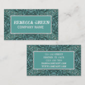 ターコイズウエスタンカントリーレザーファッション女性のカーボーイ 名刺 (正面/裏面)