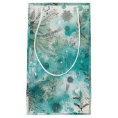 ターコイズウォーターカラーエフエメラ スモールペーパーバッグ (正面)