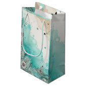 ターコイズウォーターカラーエフエメラ スモールペーパーバッグ (裏面アングル)