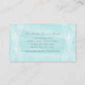 ターコイズウォーターカラーデコビジネスカード 名刺 (裏面)