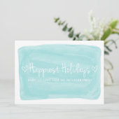 ターコイズウォーターカラーハッピーホリデイズ シーズンカード (スタンド正面)