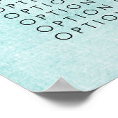 ターコイズウォールサービス価格メニュー カスタムプリント ポスター (角)