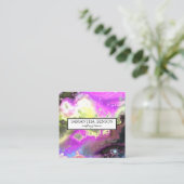 ターコイズウオータカラーウェディングプランナースクエアブシン スクエア名刺 (スタンド正面)