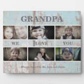 ターコイズウッドグランパ我々愛する写真コラージュ フォトプラーク (正面)