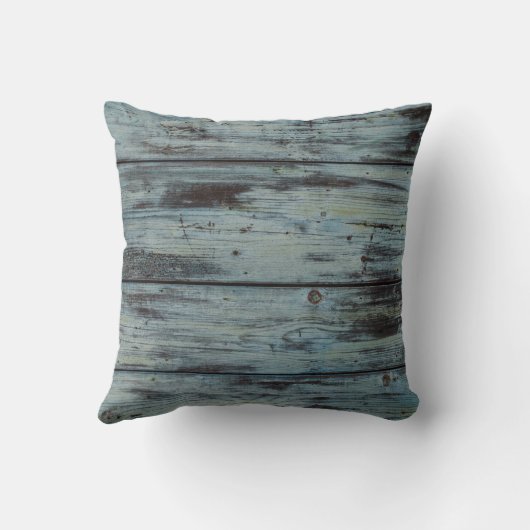 ターコイズウッドデザインヴィンテージシャビーシックなギフト クッション (裏面)