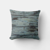 ターコイズウッドデザインヴィンテージシャビーシックなギフト クッション (正面)
