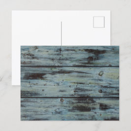 ターコイズウッドデザインヴィンテージシャビーシックなギフト シーズンポストカード