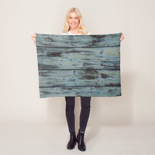 ターコイズウッドデザインヴィンテージシャビーシックなギフト フリースブランケット (インサイチュ)