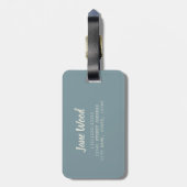ターコイズウッドデザインヴィンテージシャビーシックなギフト ラゲッジタグ (裏面縦)