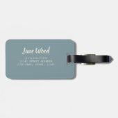 ターコイズウッドデザインヴィンテージシャビーシックなギフト ラゲッジタグ (裏面横)