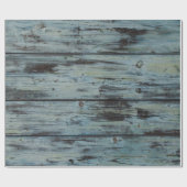 ターコイズウッドデザインヴィンテージシャビーシックなギフト ラッピングペーパー (フラット)