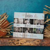ターコイズウッドパパ我々愛Youフォトコラージュ フォトプラーク (側面)