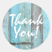 ターコイズウッド素朴ヴィンテージボホシックサンキューユー ラウンドシール (正面)