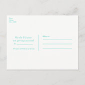 ターコイズウッド＆スターフィッシュビーチエレガント・セーブ・ザ・デート 案内ポストカード (裏面)