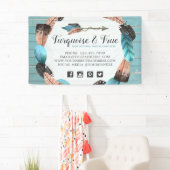 ターコイズウッ素朴ド&フェザーアローボホシック 横断幕 (インサイチュ)