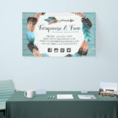 ターコイズウッ素朴ド&フェザーアローボホシック 横断幕 (トレードショー)