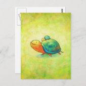 ターコイズウミガメ葉書 ポストカード (正面/裏面)