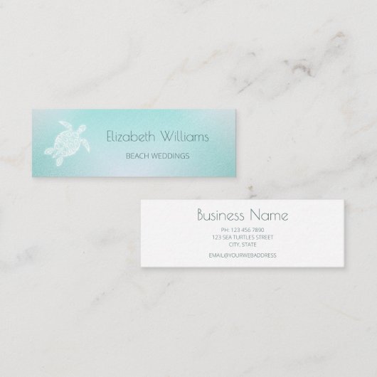 ターコイズウミガメ スキニー名刺 (正面/裏面)