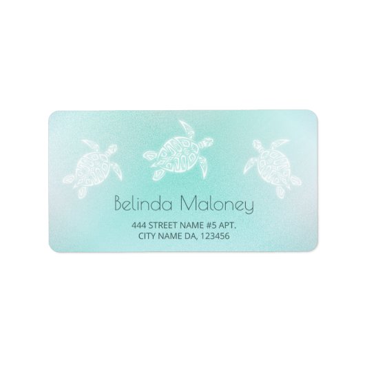 ターコイズウミガメ ラベル (正面)