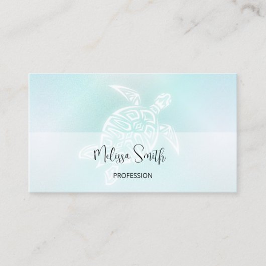 ターコイズウミガメ |沿岸 名刺 (正面)