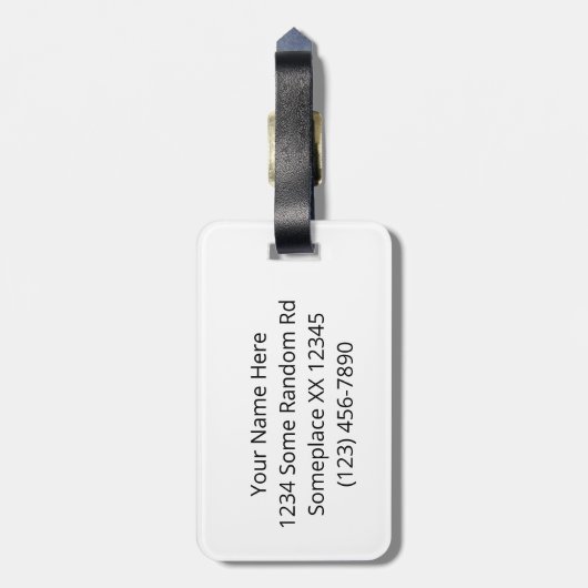 ターコイズエイリアンパターン(星と月) ラゲッジタグ (裏面縦)