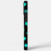 ターコイズエイリアンパターン（星と月） Case-Mate iPhoneケース (裏面 / 左)