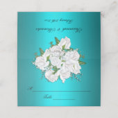 ターコイズエレガンスアンドホワイトロ結婚ーズ プレイスカード (外部開封)