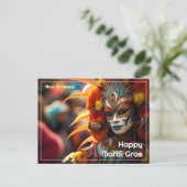 💚💜💛ターコイズエレガンス：マルディグラスラディアンス ポストカード (スタンド正面)