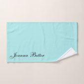 ターコイズエレガントの手書き名署名 バスタオルセット (ハンドタオル)